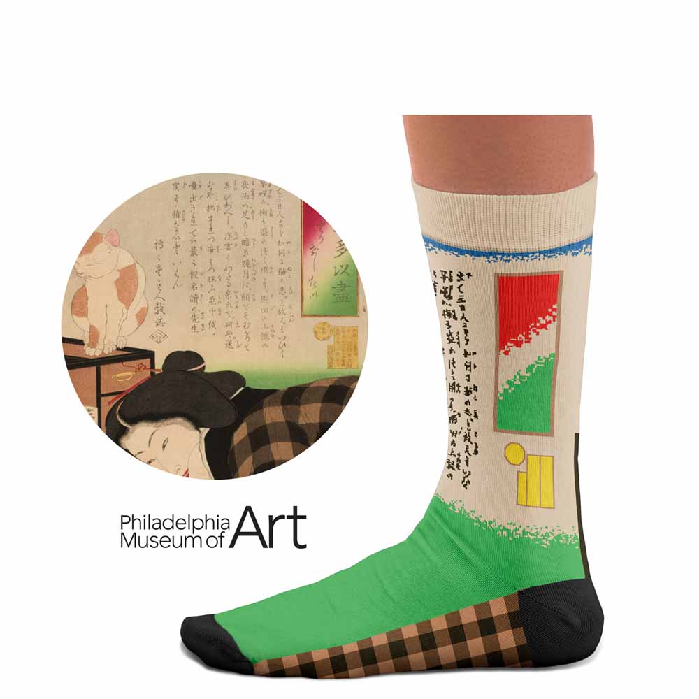 Japanese lettering socks