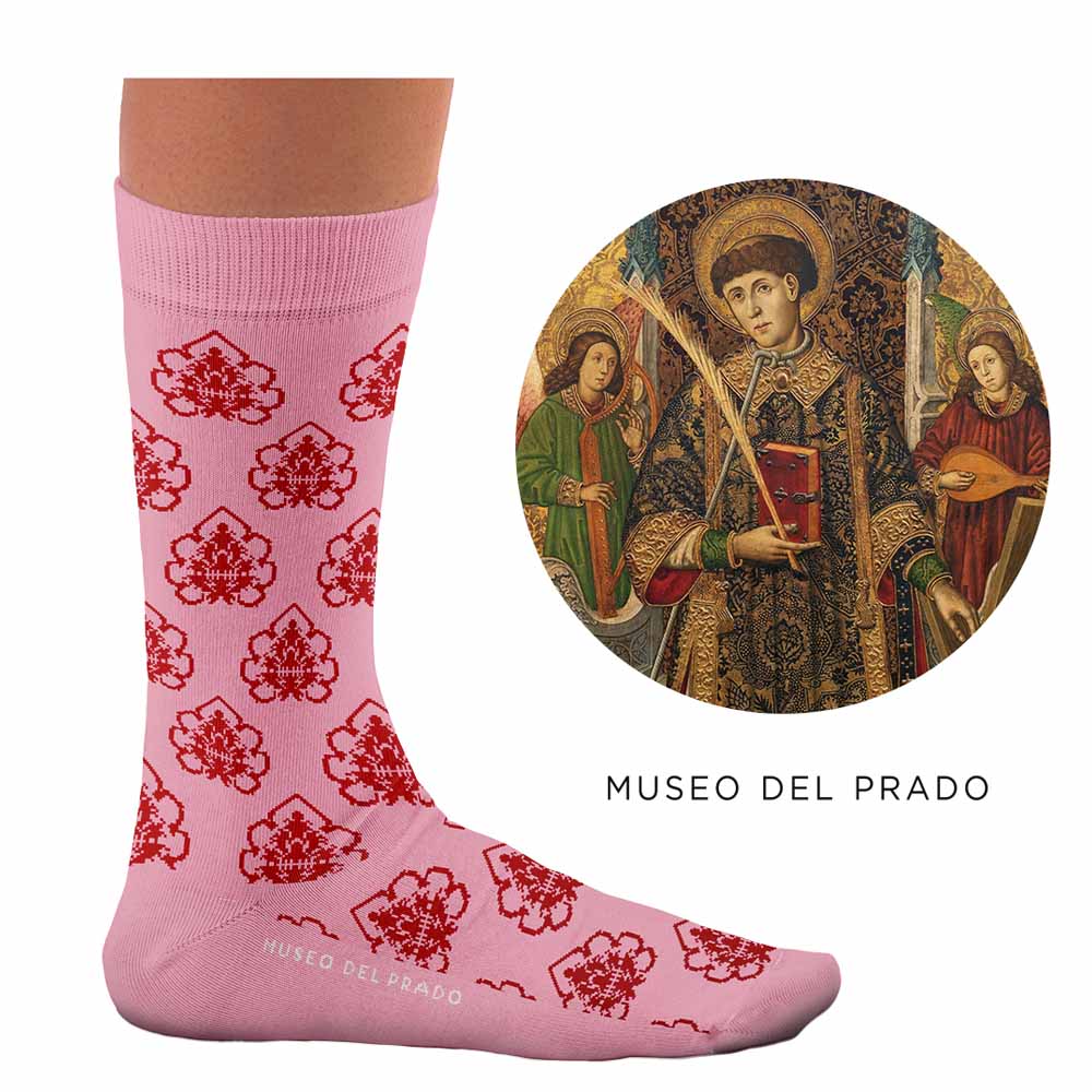 Pink Artichoke Socks L