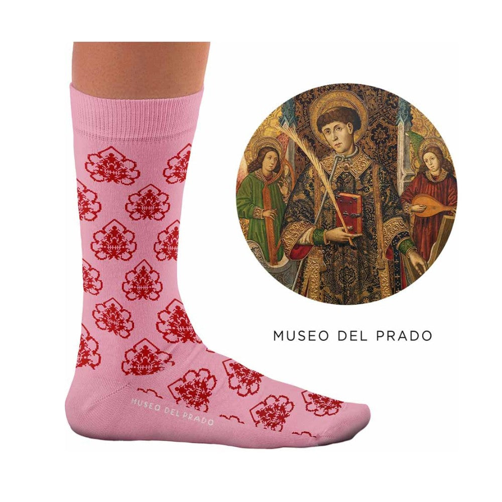 Pink Artichoke Socks L
