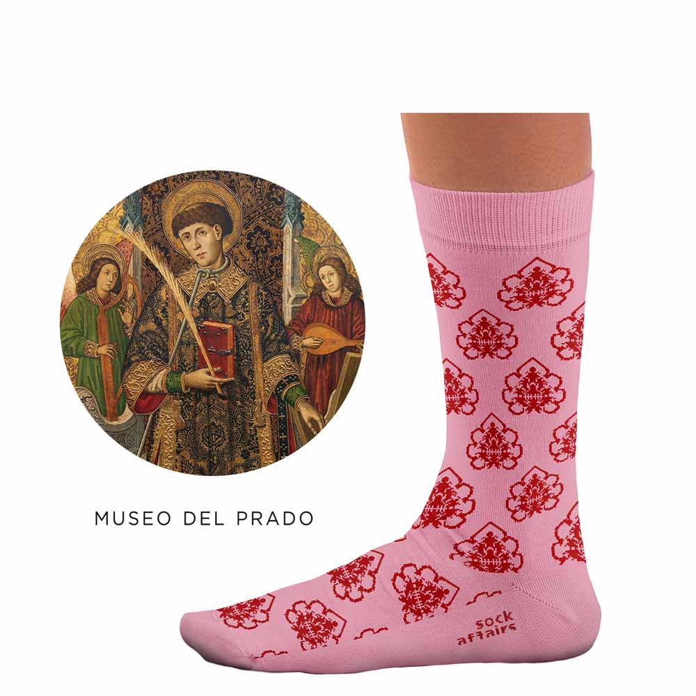Pink Artichoke Socks L