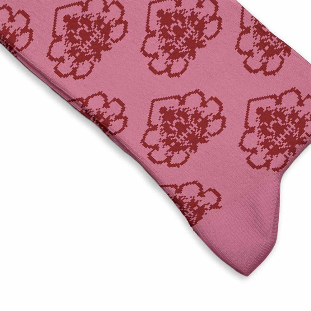 Pink Artichoke Socks L