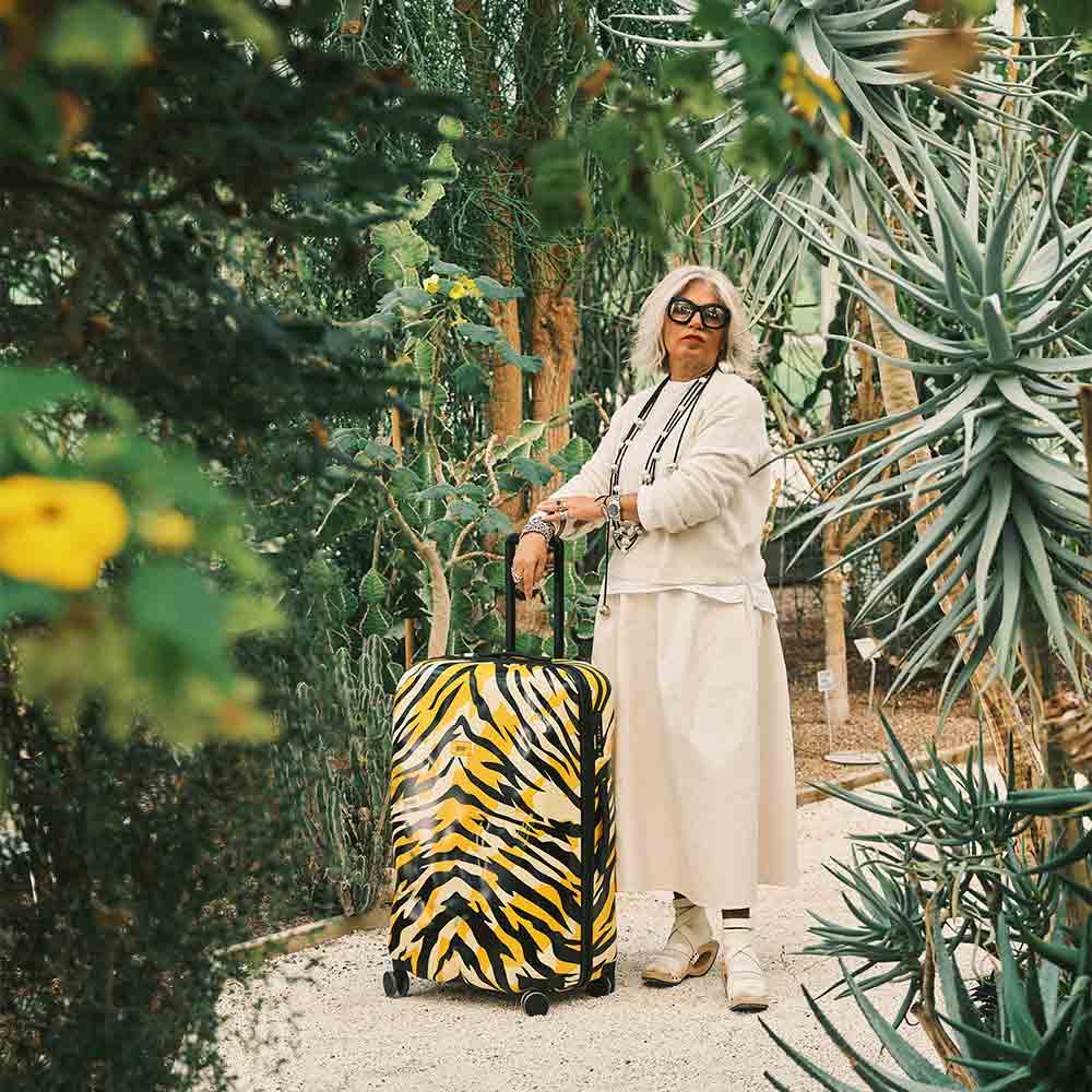 ICON L Leopard suitcase