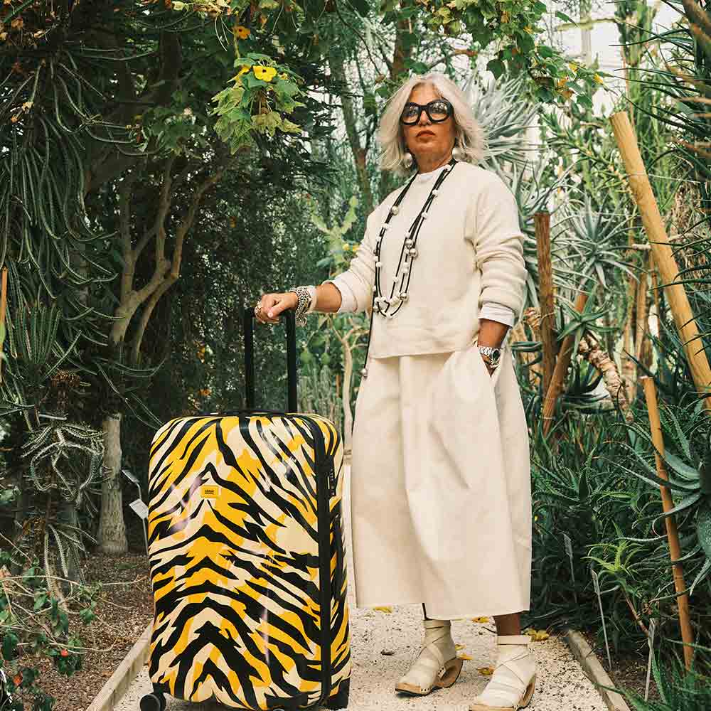 ICON L Leopard suitcase