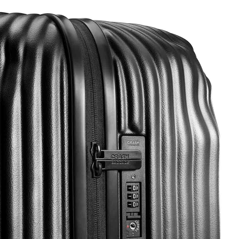 Suitcase STRIPE M Black