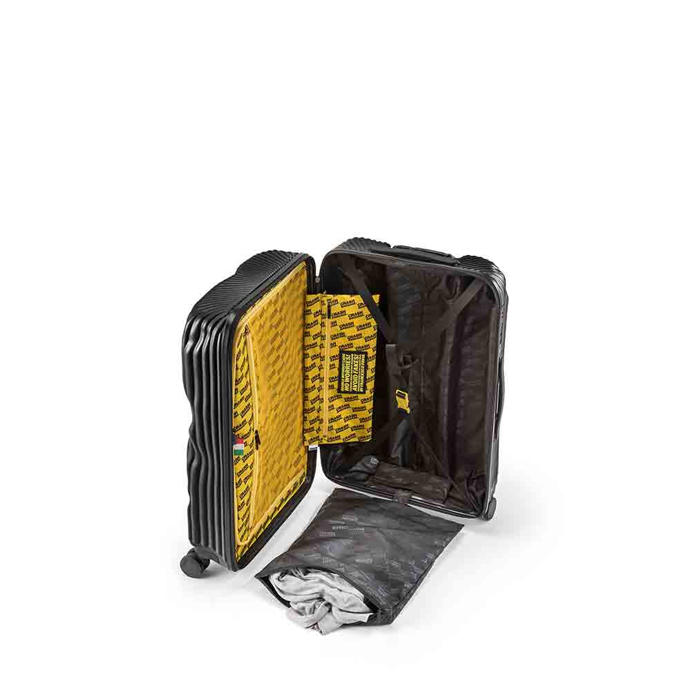 Suitcase STRIPE M Black