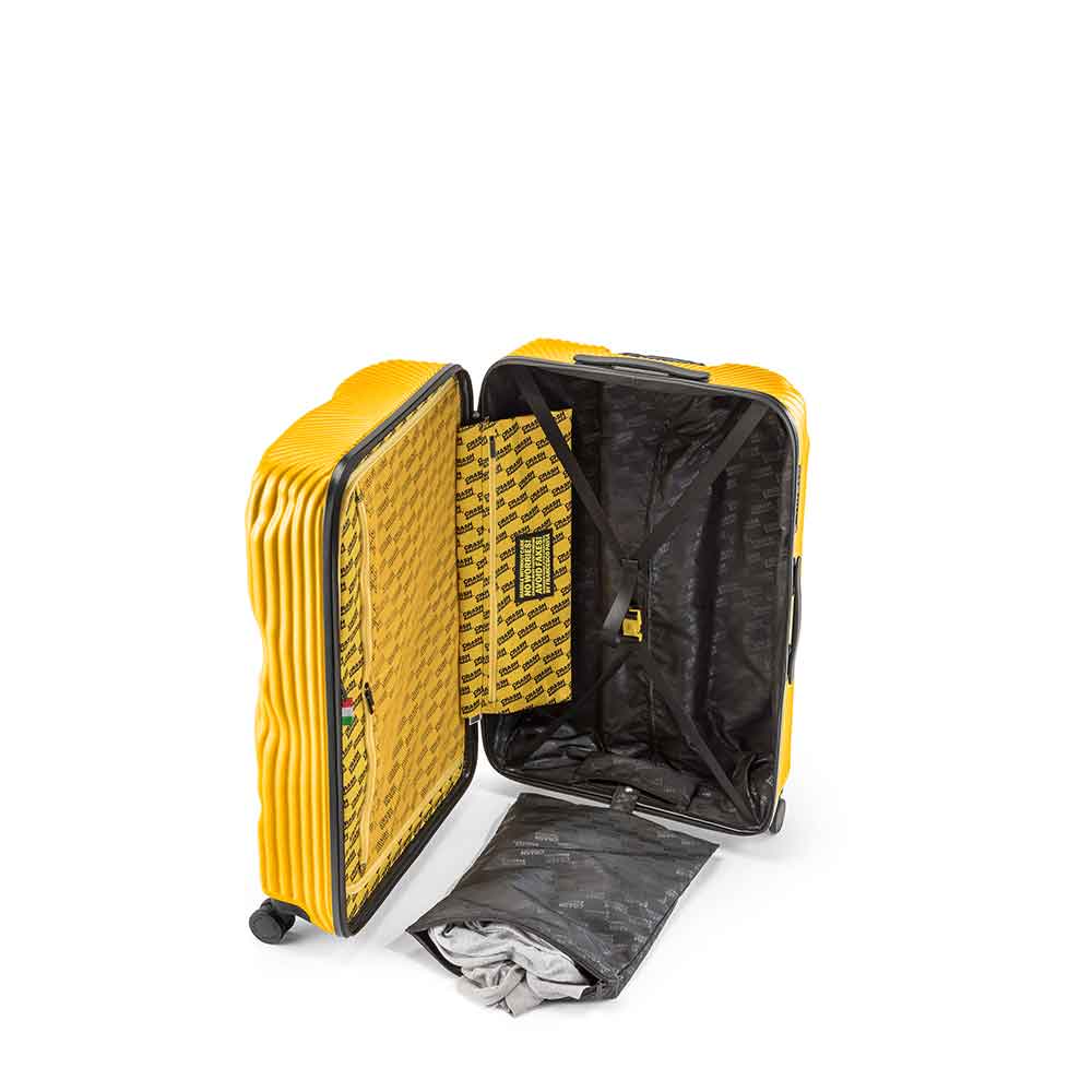 STRIPE L Suitcase Yellow