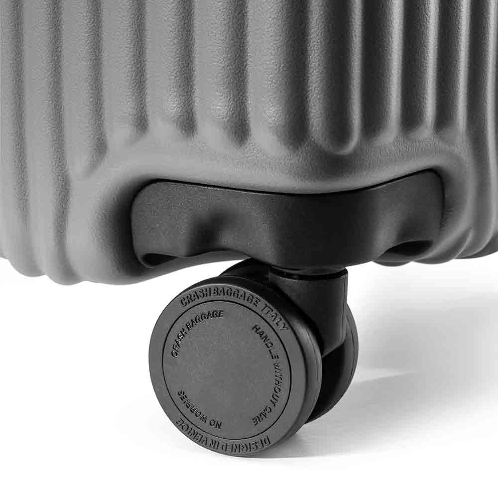 STRIPE L Suitcase Gray