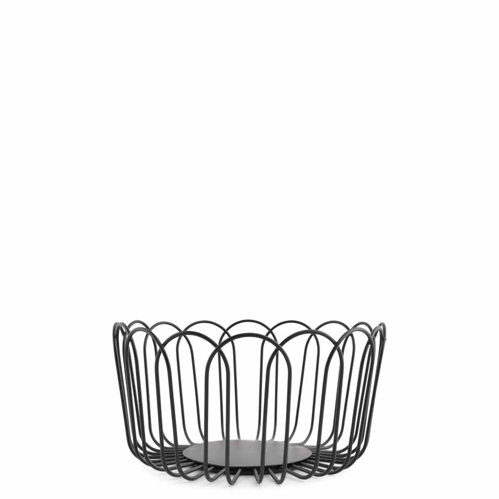 סלסלת מתכת 19xH10 ס"מ שחורה Flores