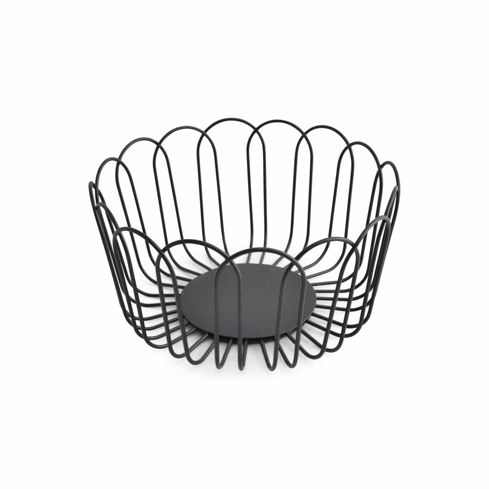 סלסלת מתכת 19xH10 ס"מ שחורה Flores