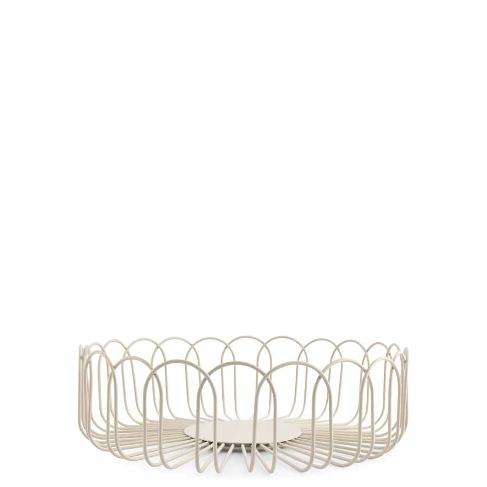 סלסלת מתכת 26.5xH7.5 ס"מ אפורה Flores