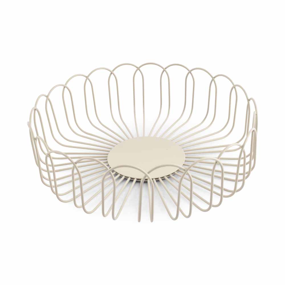 סלסלת מתכת 26.5xH7.5 ס"מ אפורה Flores