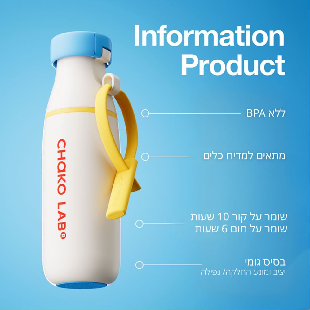 בקבוק MilkMate לבן 520 מ״ל