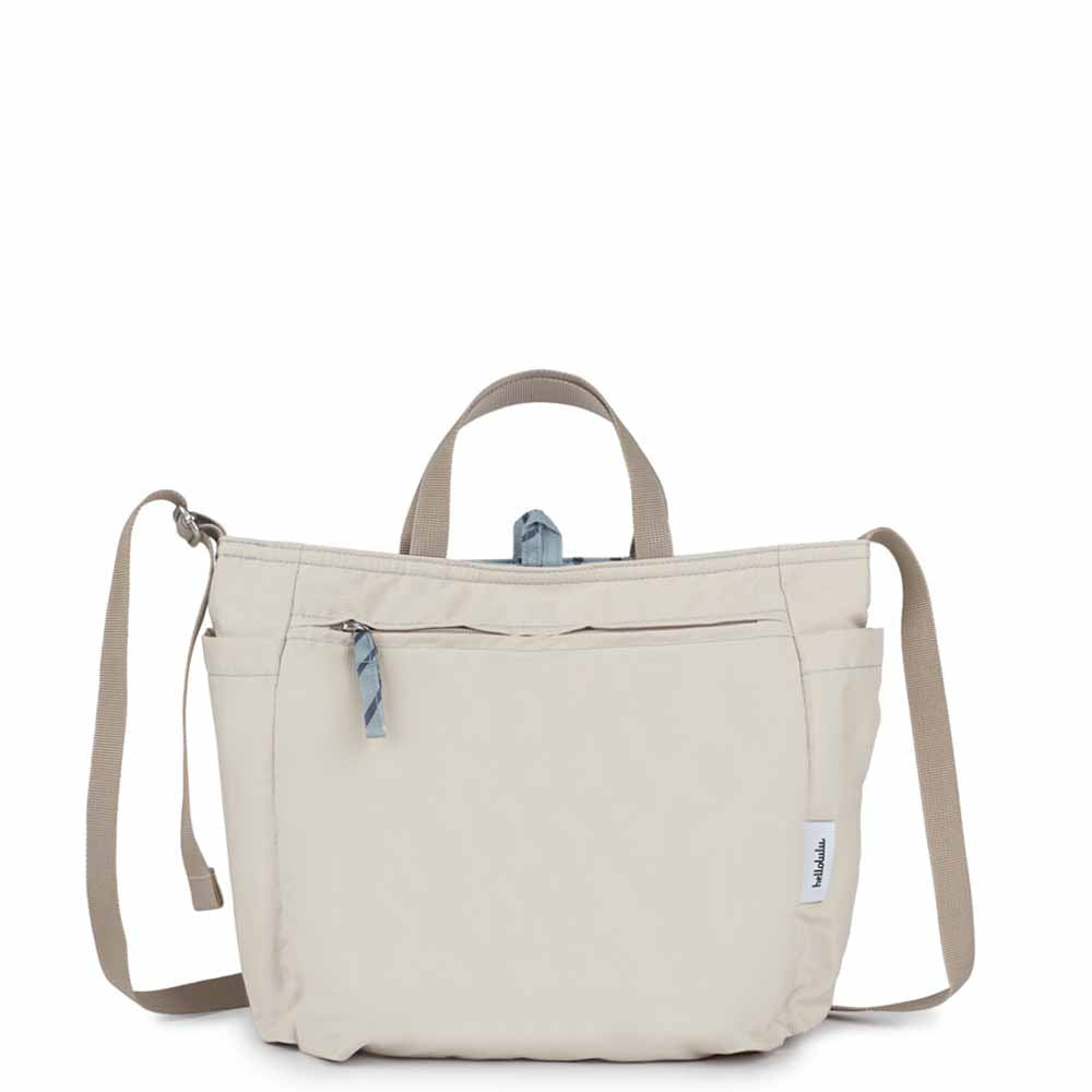 תיק צד דו צדדי תכלת פסים / בז NIKO