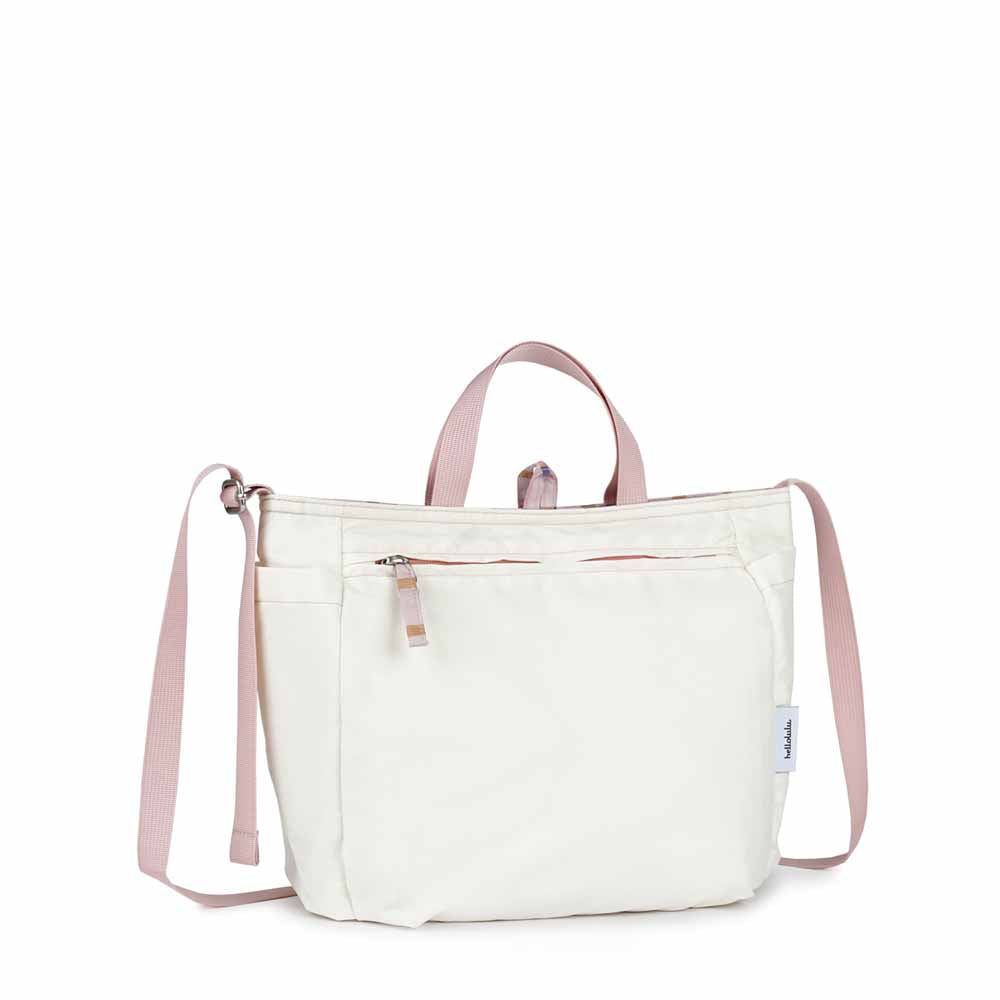 דו צדדי ורוד משובץ / בז NIKO תיק צד