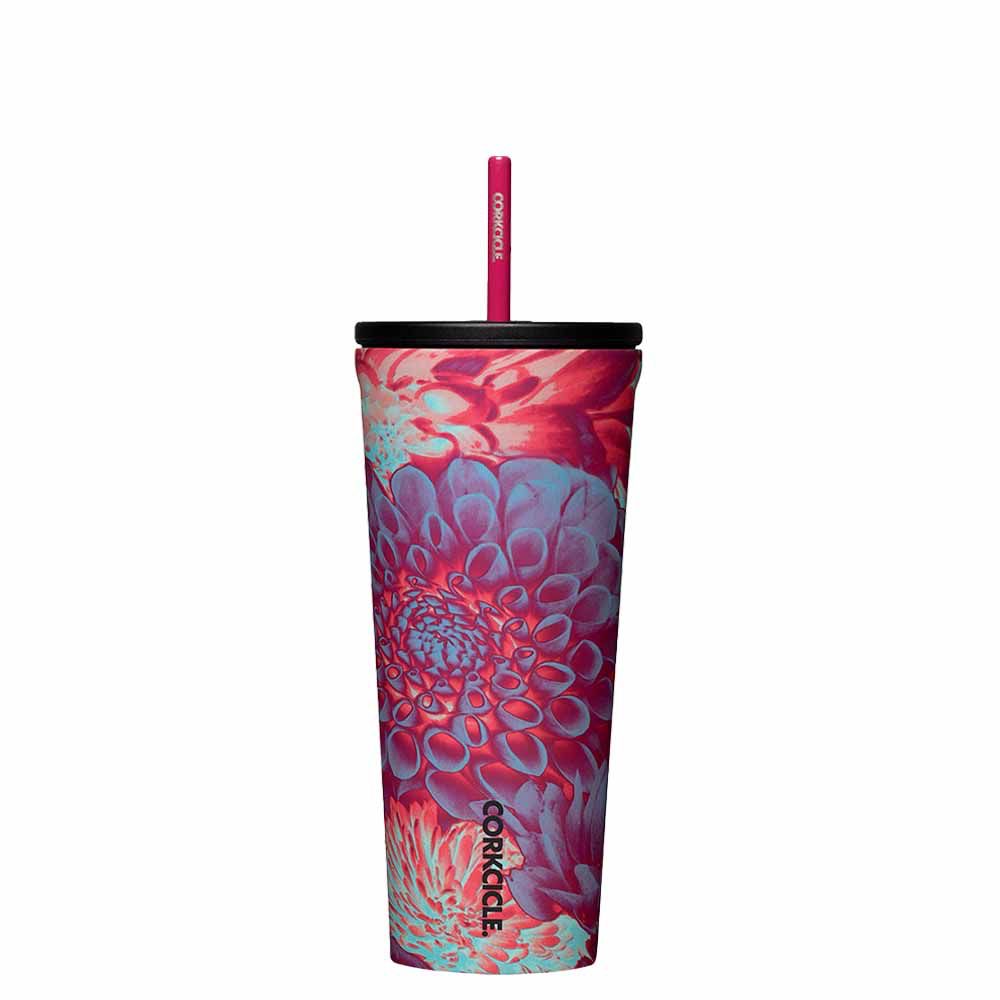 כוס פיית קש 710ML פרחוני