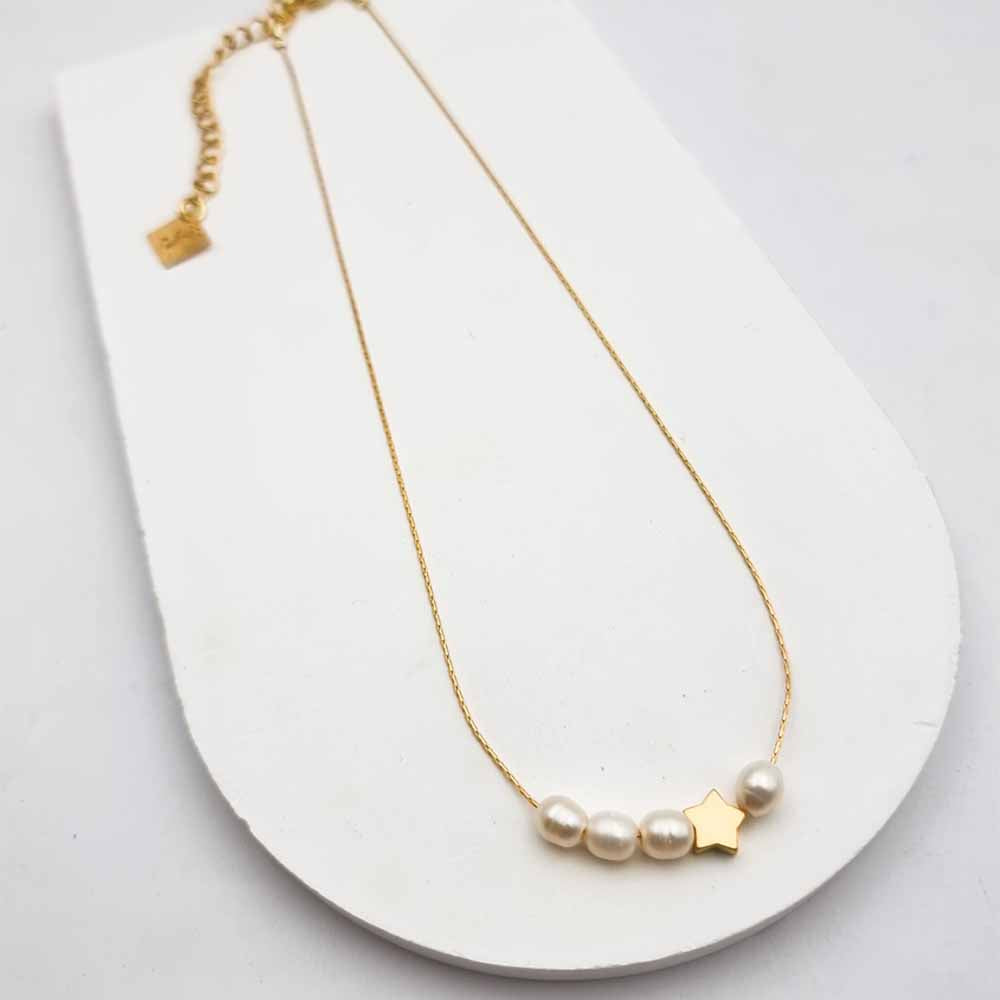 שרשרת פנינים אמתיות כוכב משקפיים