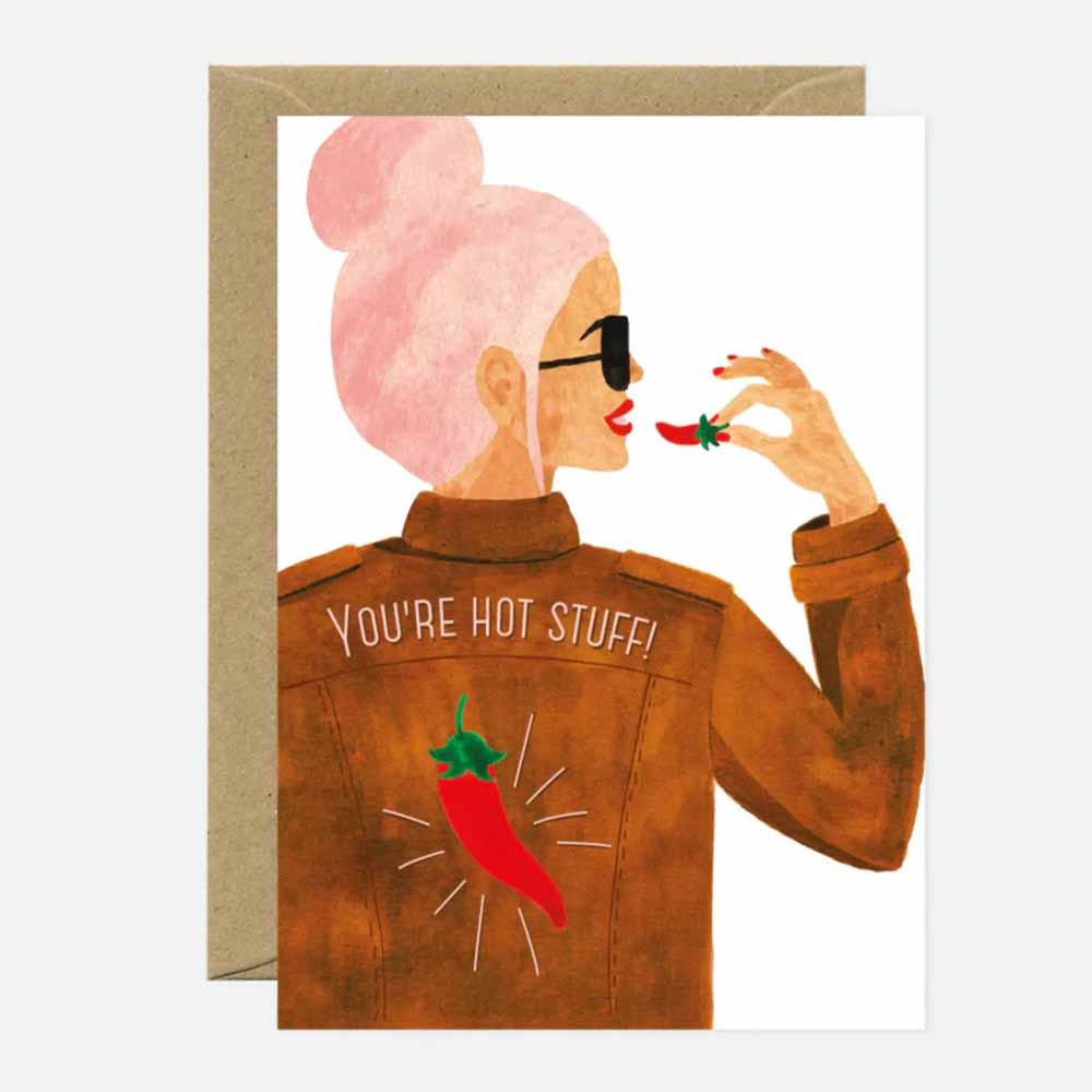 Hot Stuff greeting card