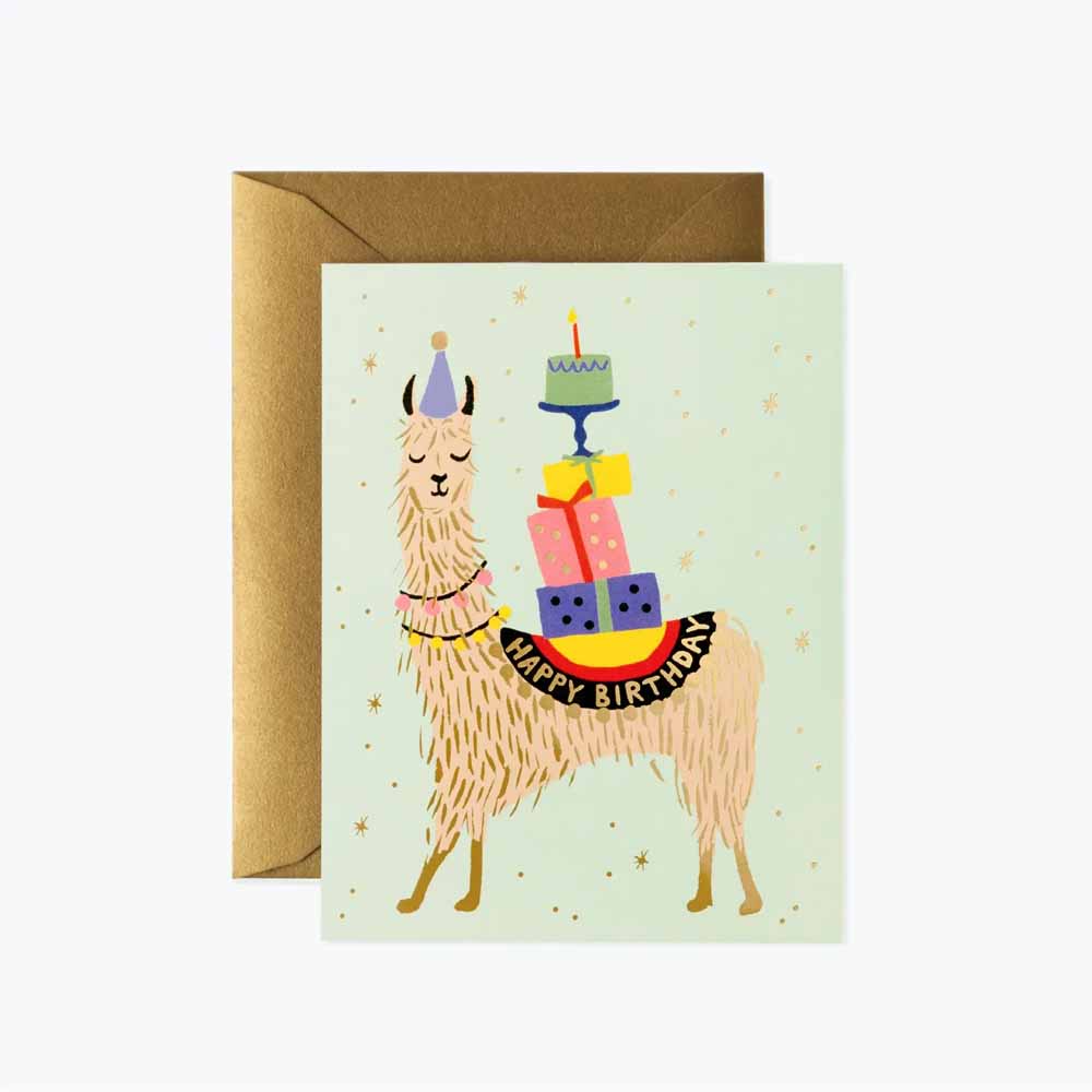 Llama Birthday Greeting Card