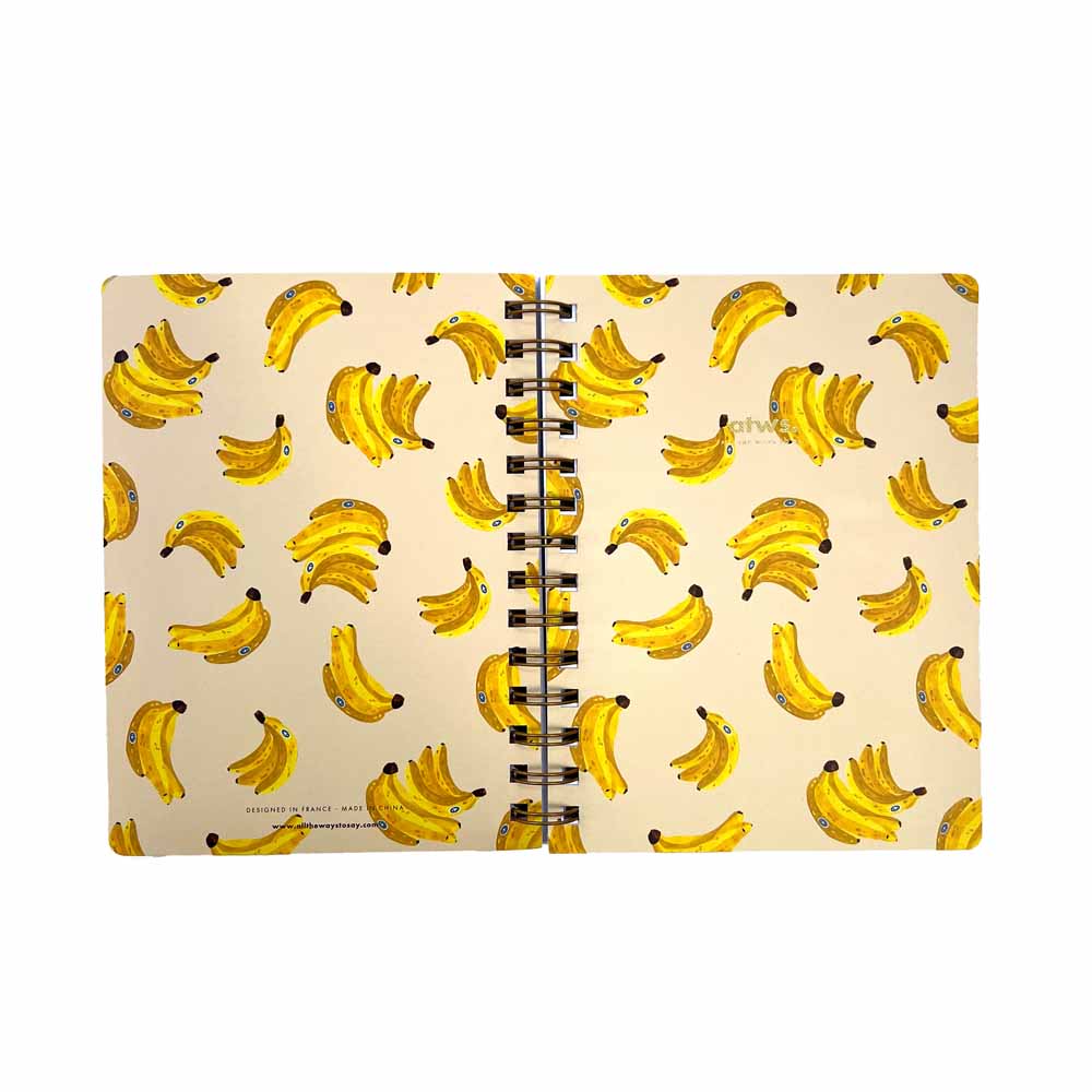 Softcover Spiral Notebook - Bananas