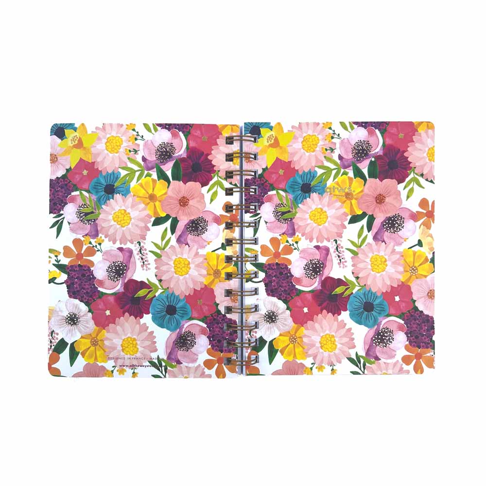 Spiral Notebook Softcover - Flowers