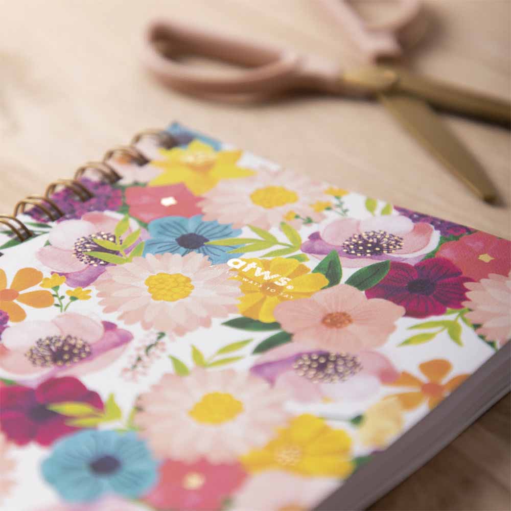 Spiral Notebook Softcover - Flowers