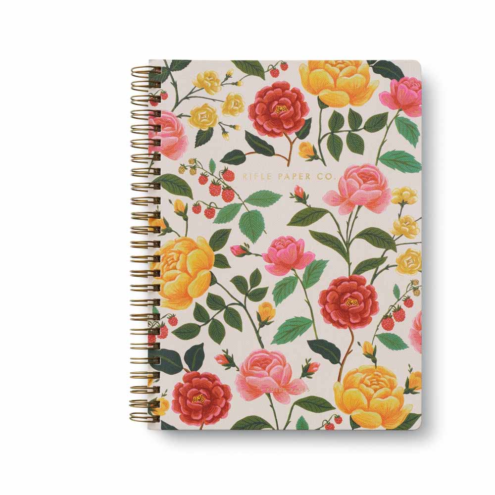 Spiral Notebook Lined Roses