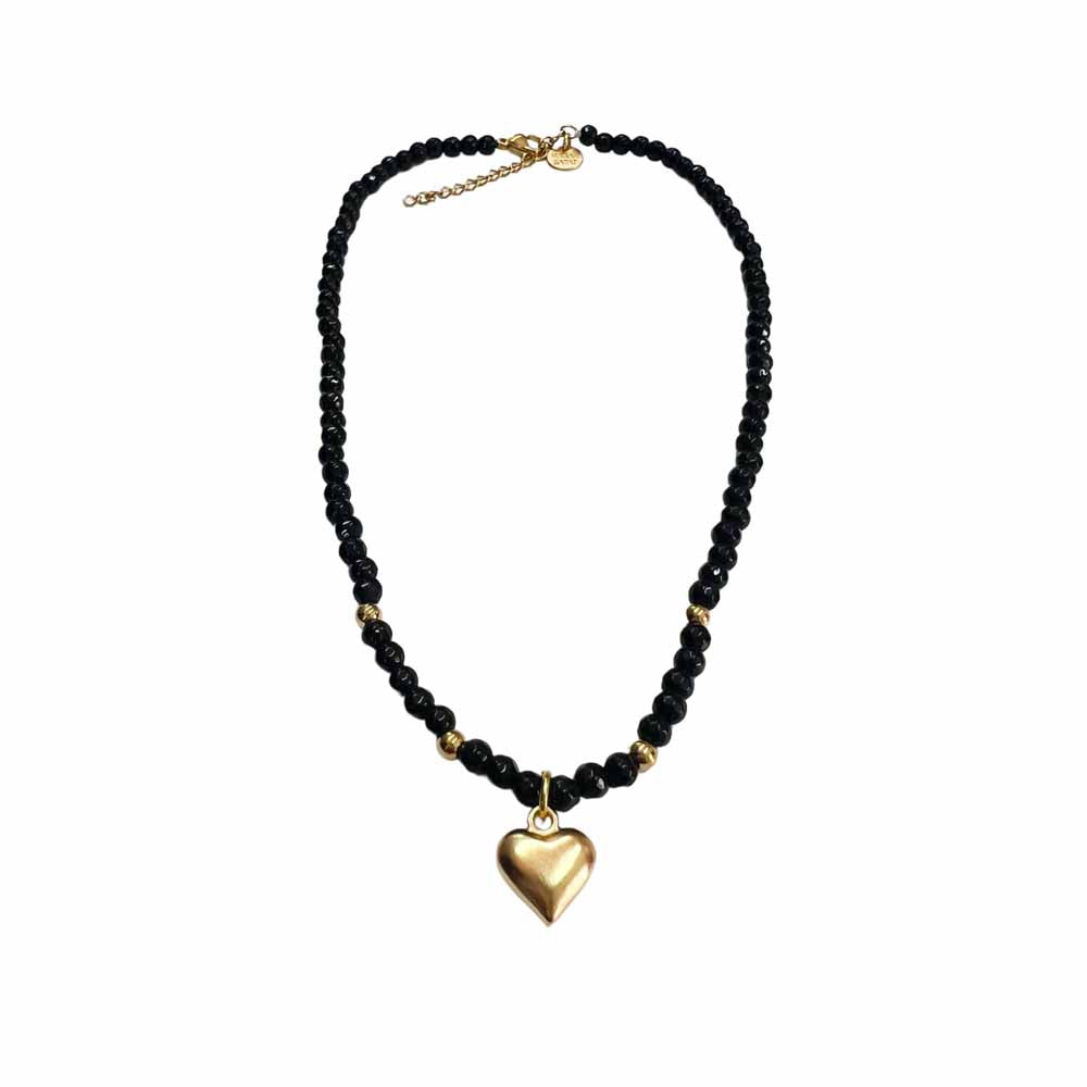 שרשרת לילי שחור זהב