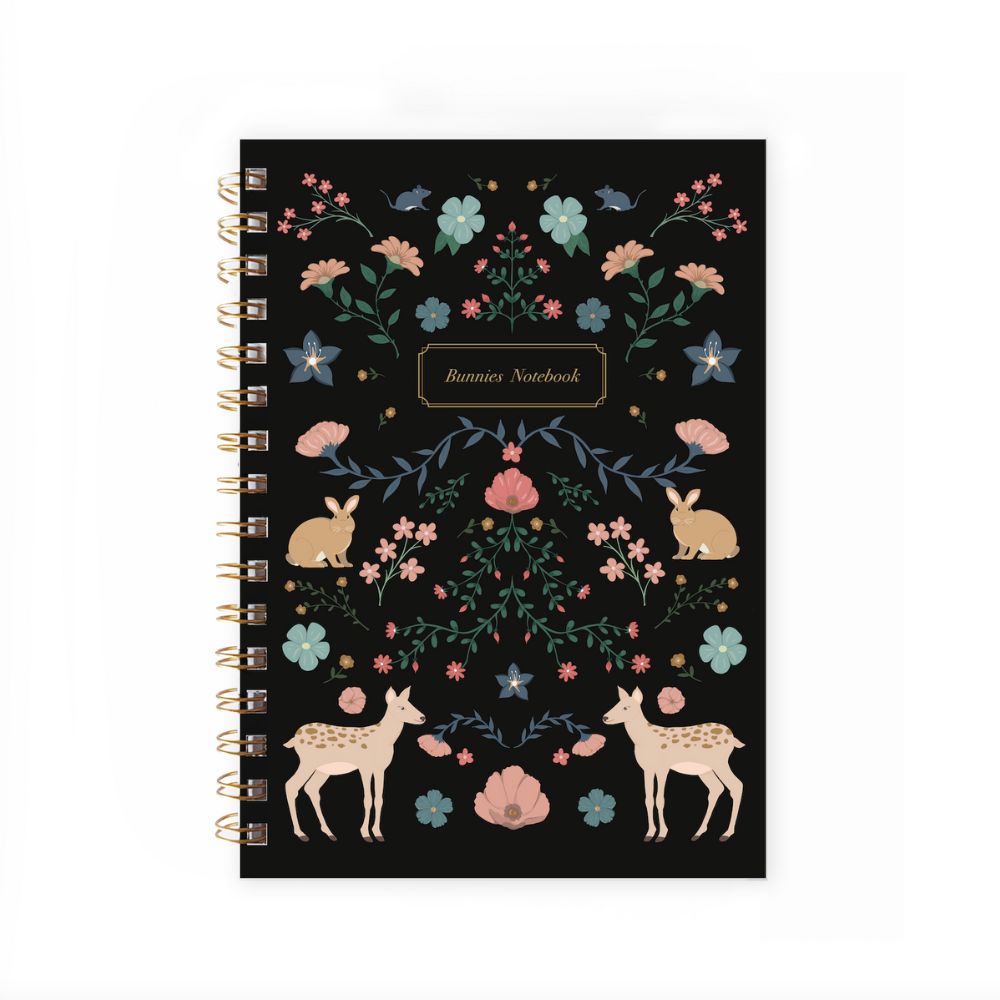 Black notebook with a Bambi.