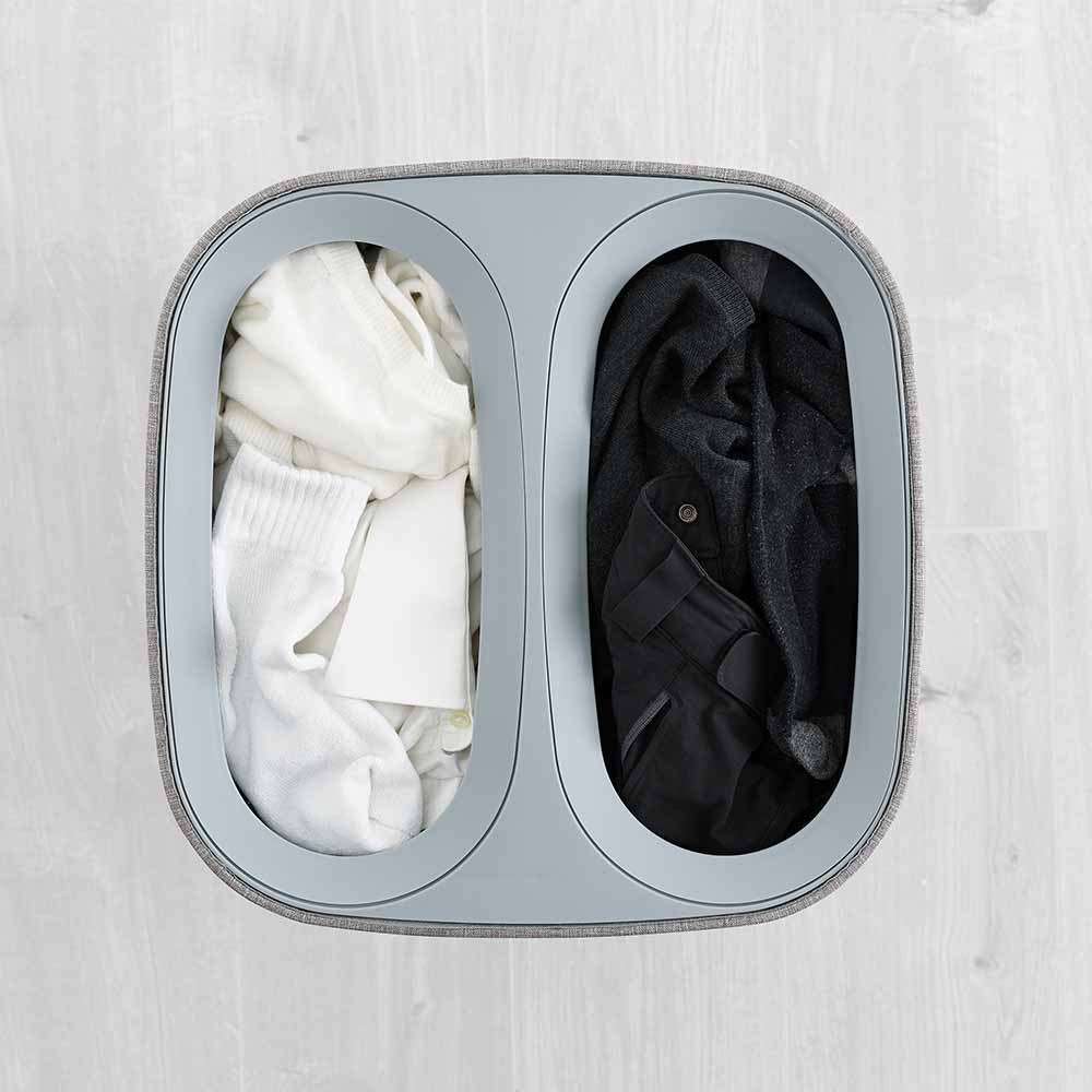 Tota 60L laundry basket set and gray collapsible laundry basket
