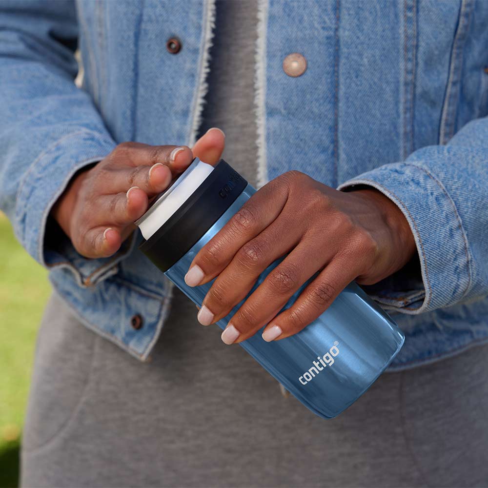 RIVER NORTH Stainless Steel Mug, Glossy Blue, 360 ml