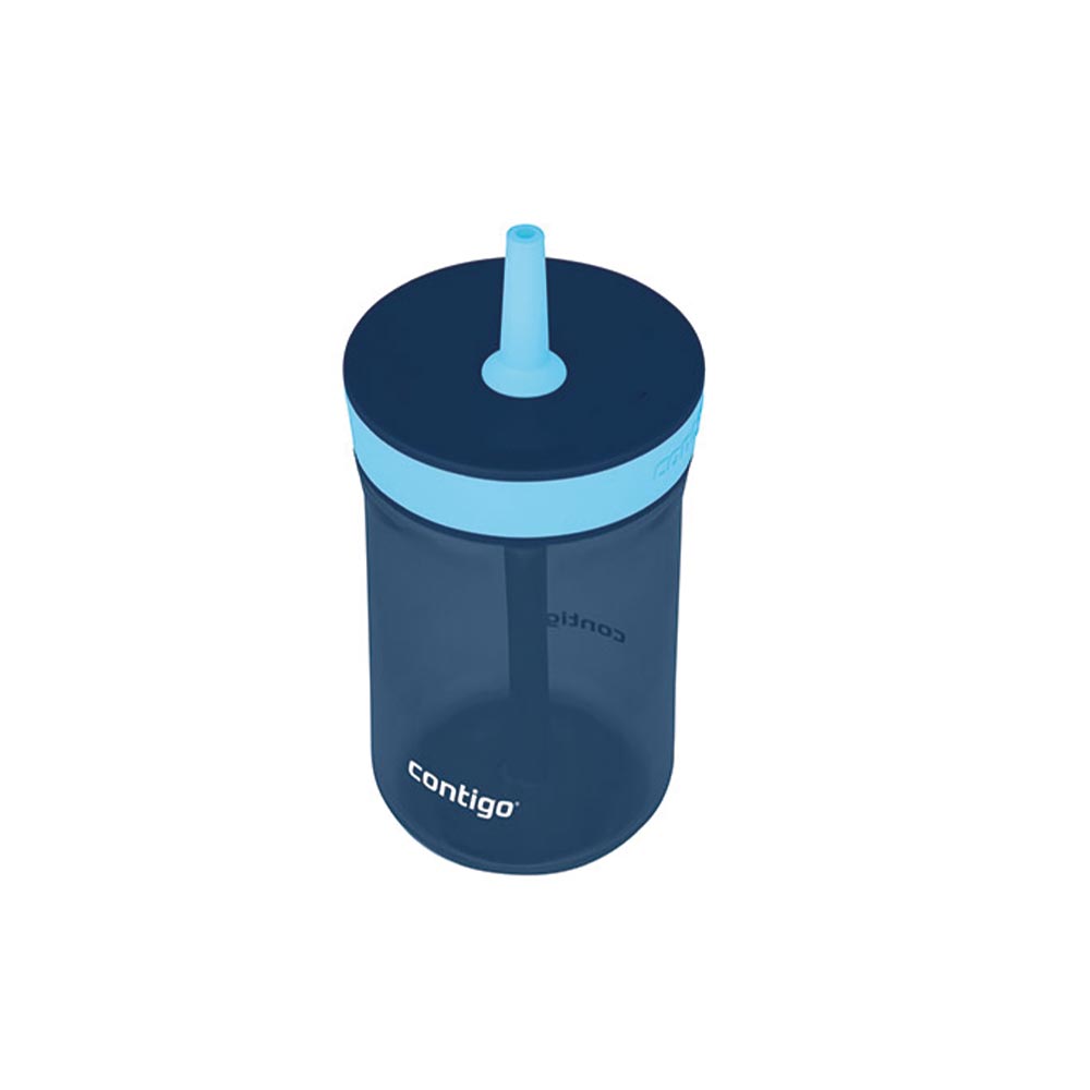 כוס עם קש LEIGHTON כחול 420 מ"ל