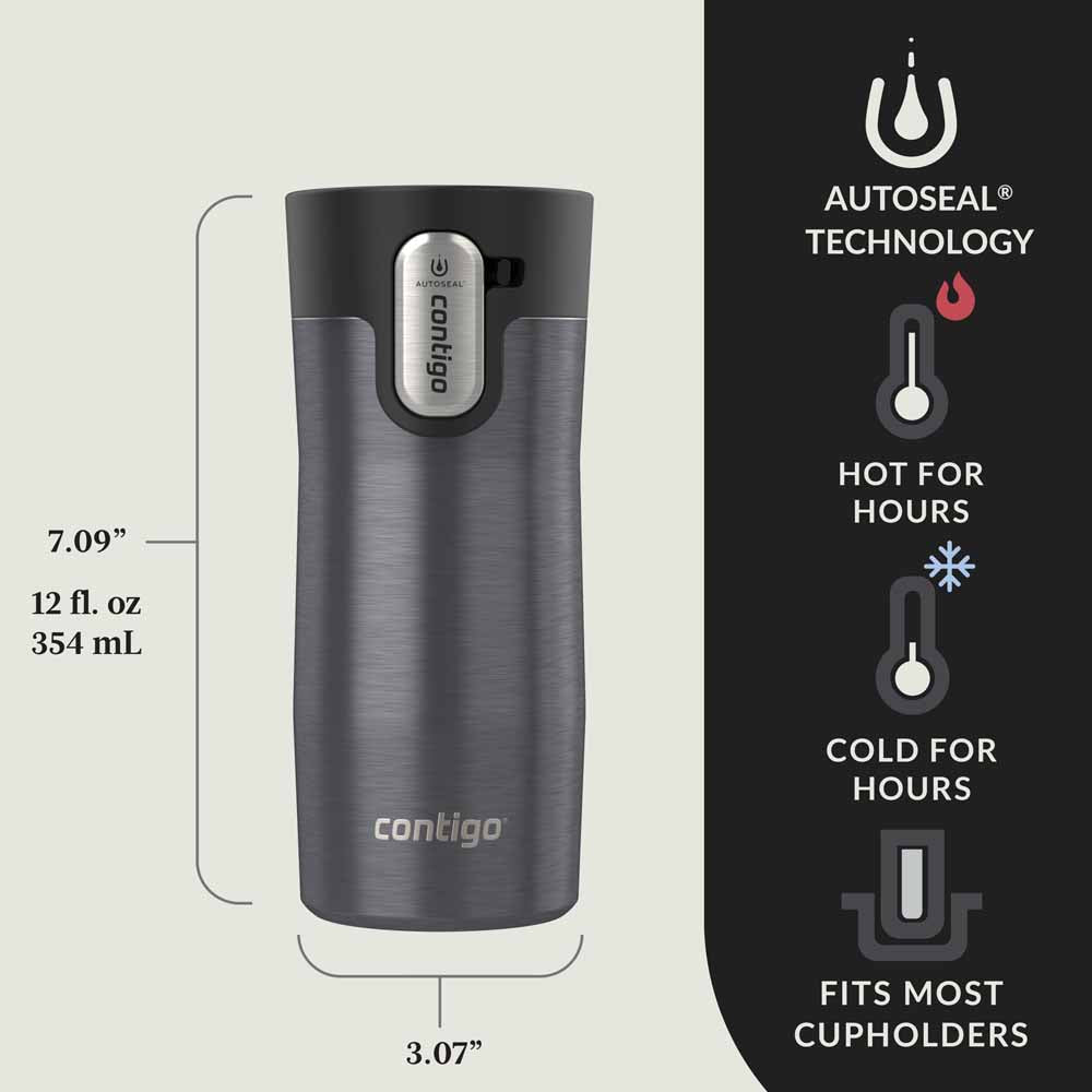 כוס מתכת WEST LOOP 3.0 אפור כהה 350 מ"ל