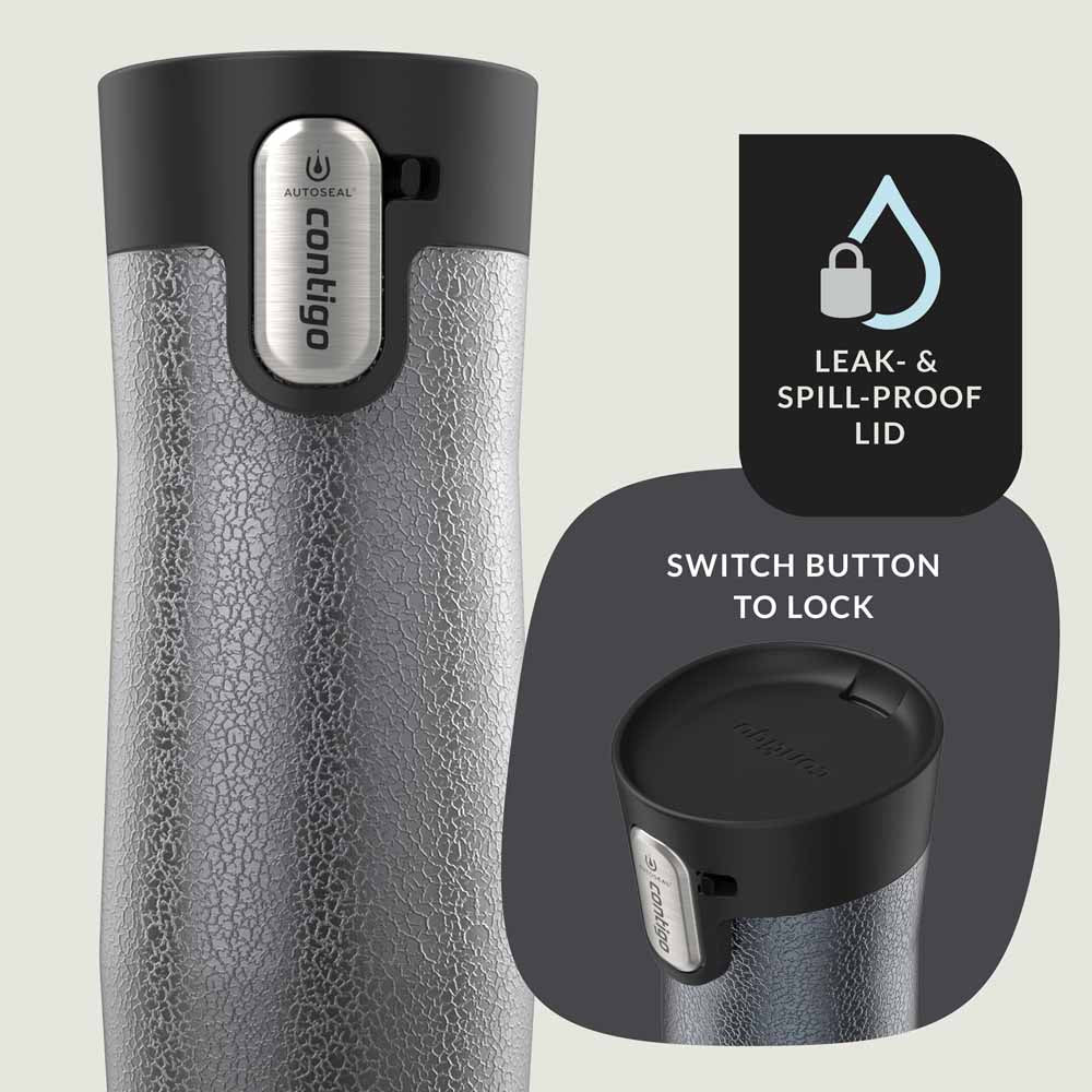 כוס מתכת WEST LOOP 3.0 אפור כהה קריסטלי 470 מ"ל