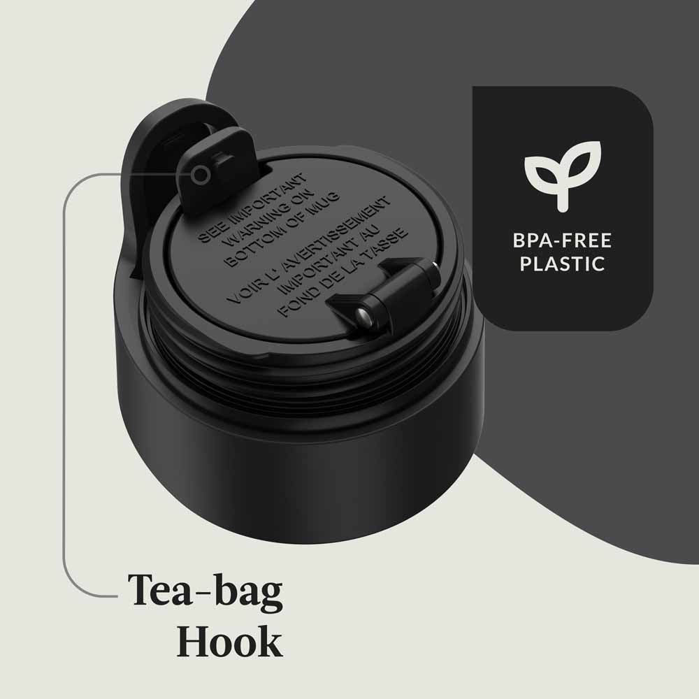 כוס מתכת WEST LOOP 3.0 אפור כהה קריסטלי 470 מ"ל