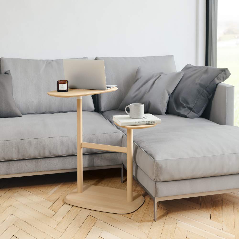 שולחן צד SWIVO עץ טבעי