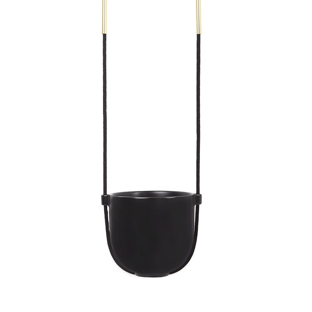 עציץ נתלה BOLO שחור