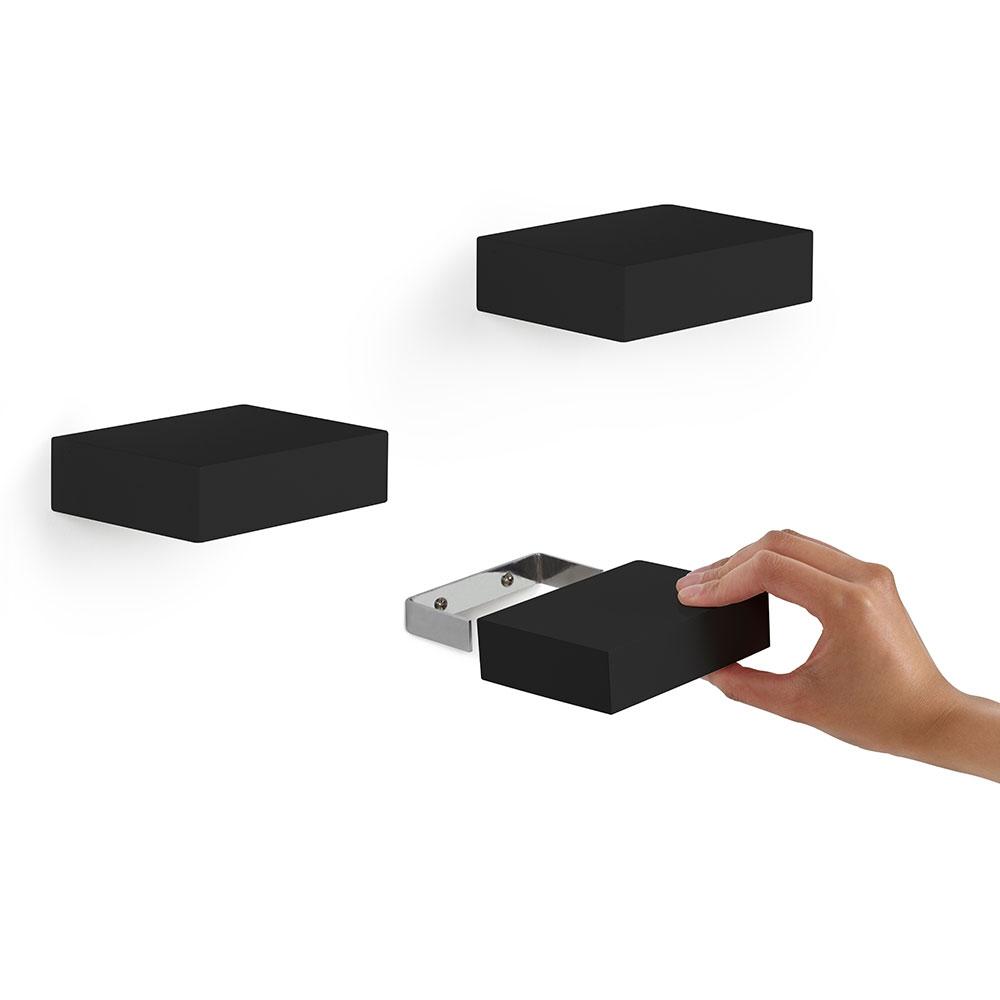 סט 3 מדפים Showcase שחור