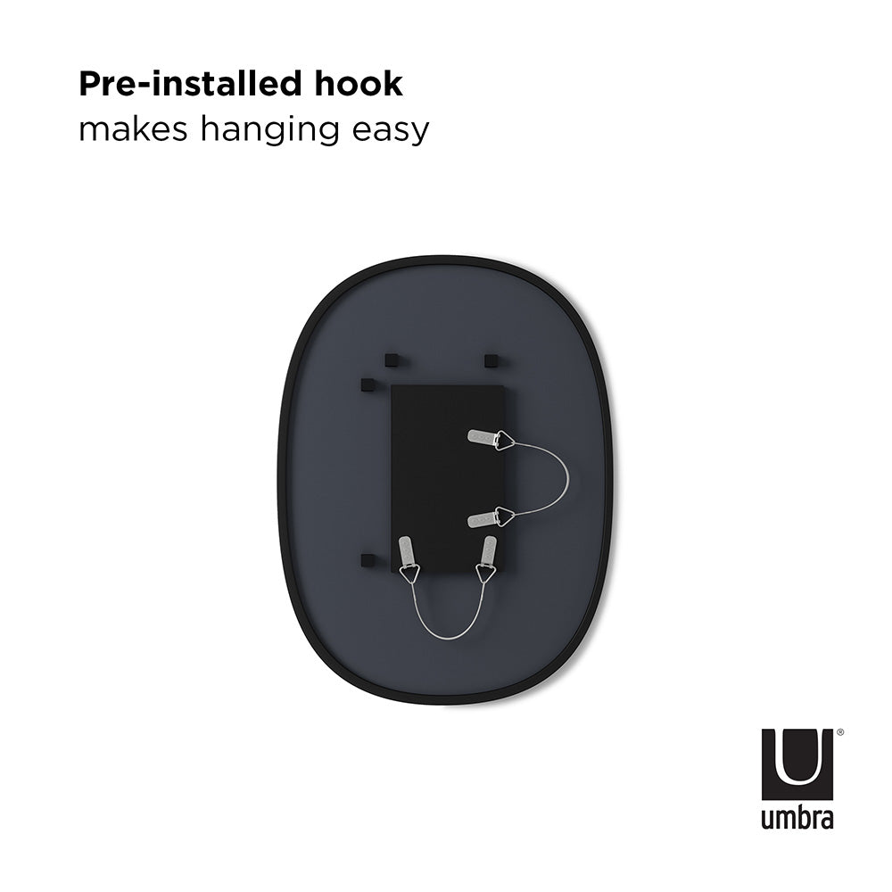 מראה HUB אליפטי שחור 46X61 ס"מ