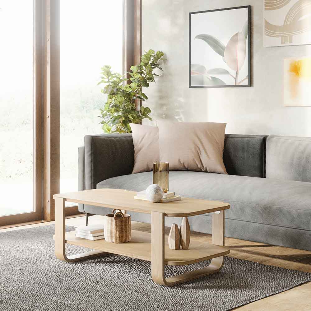 שולחן קפה Bellwood עץ טבעי