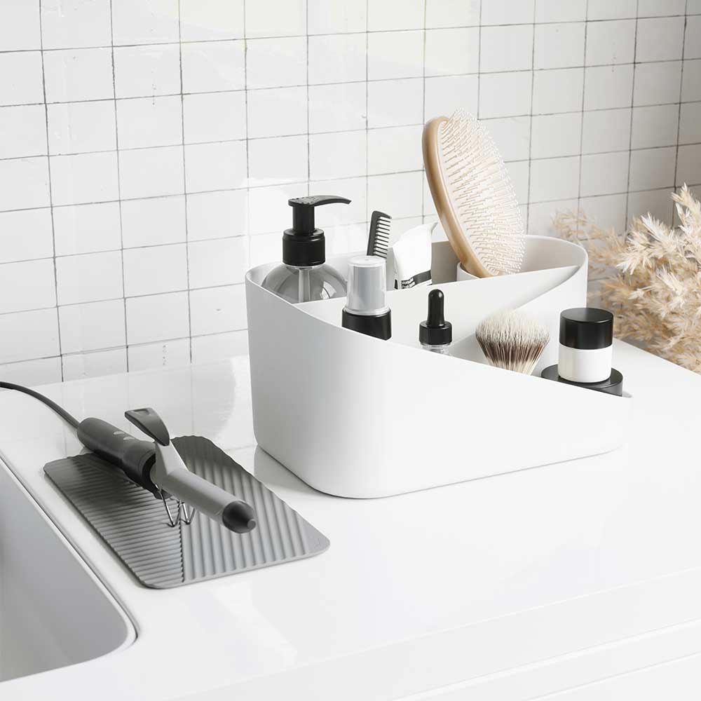 ארגונית Glam לבן/אפור