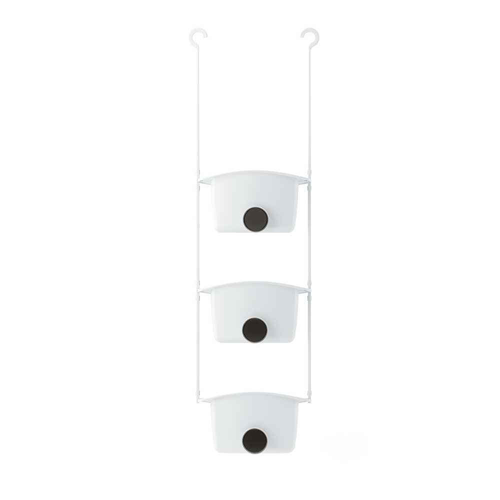 מדף נתלה לאמבטיה 3 קומות Flex לבן