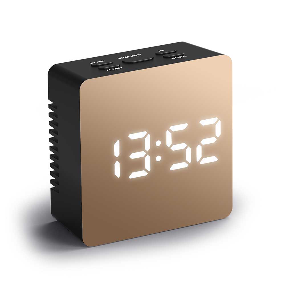Square Black Digital Alarm Clock