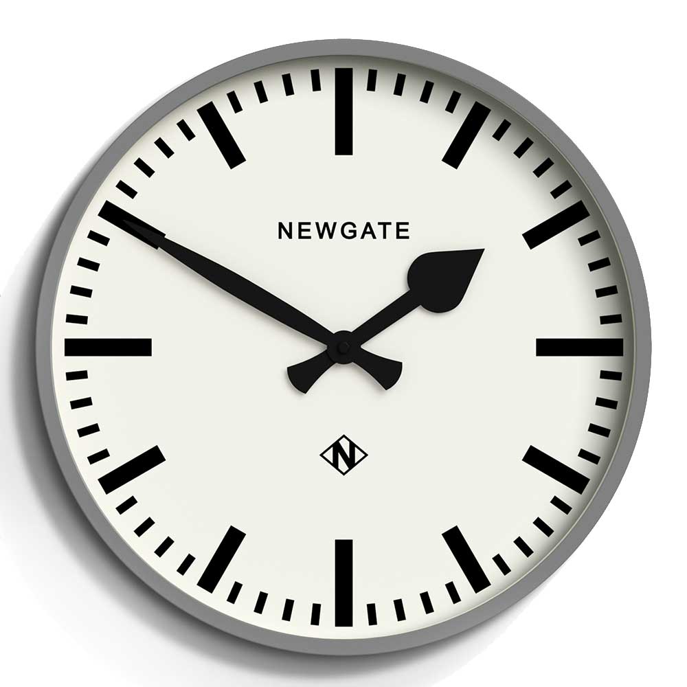 Echo Lines Grey Wall Clock