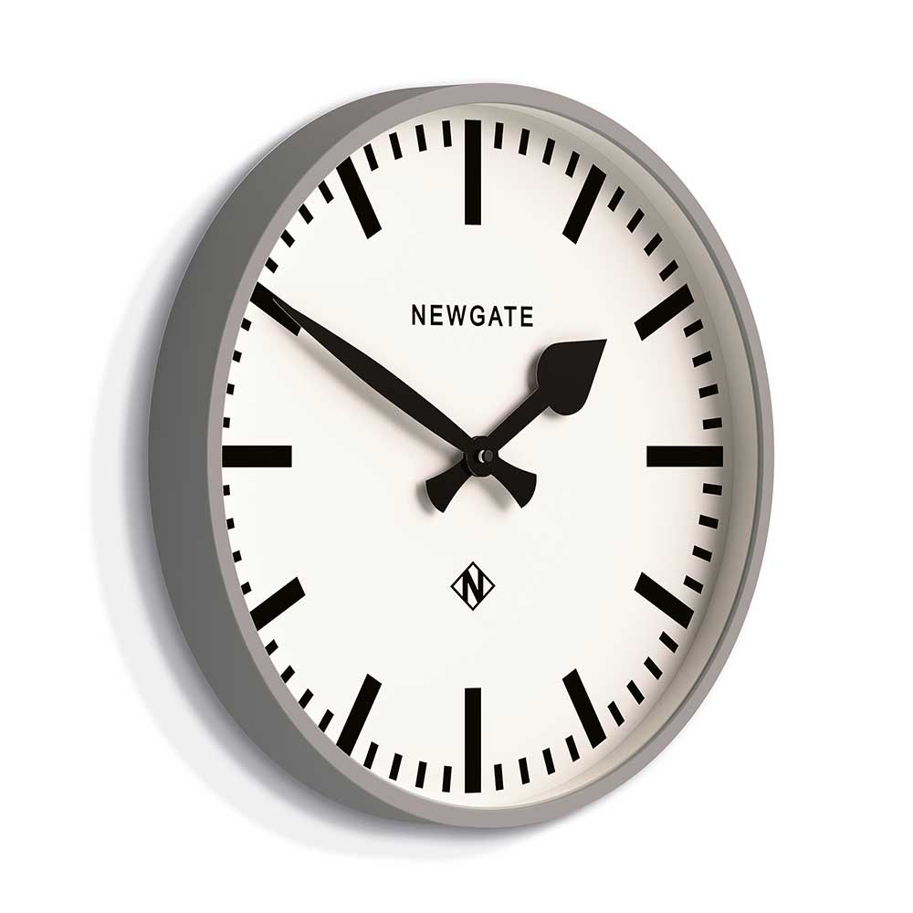 Echo Lines Grey Wall Clock