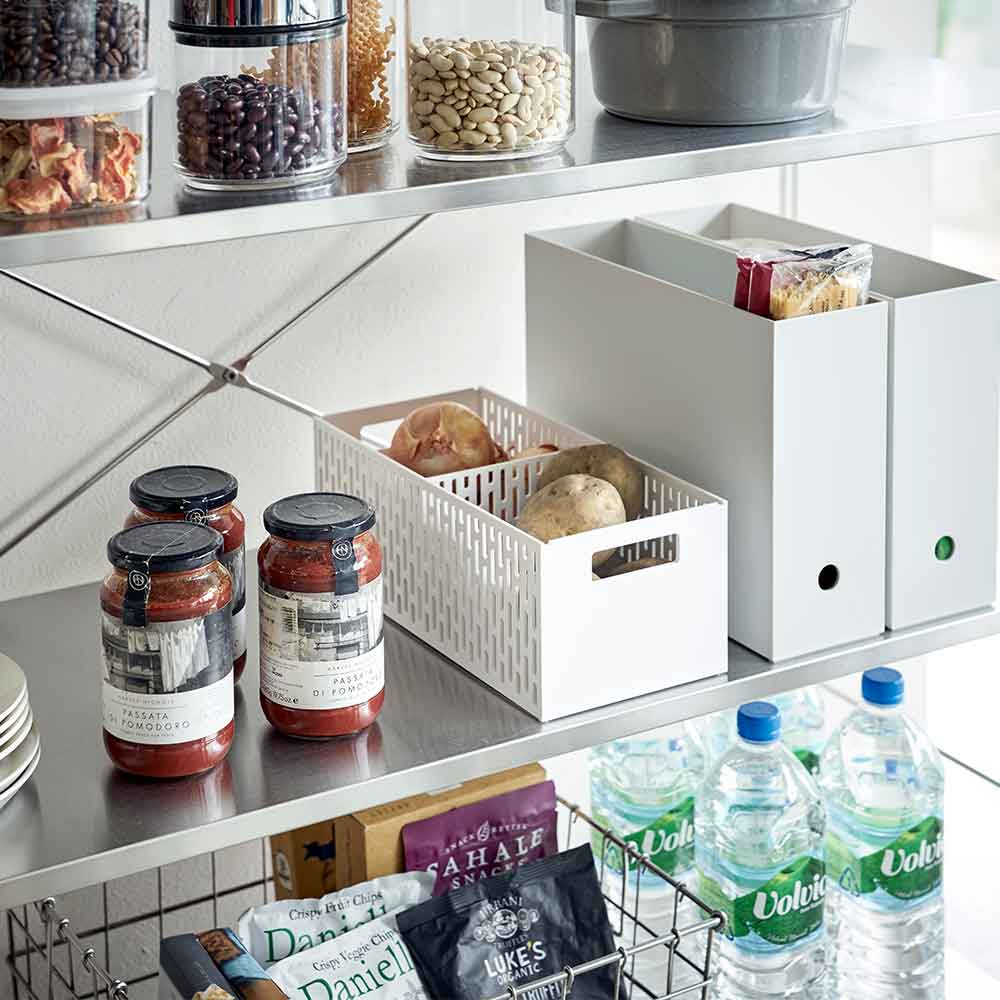 קופסת אחסון לירקות לבנה