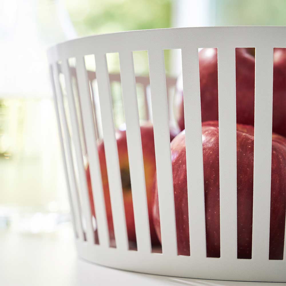 סלסלת פירות לבנה גבוה