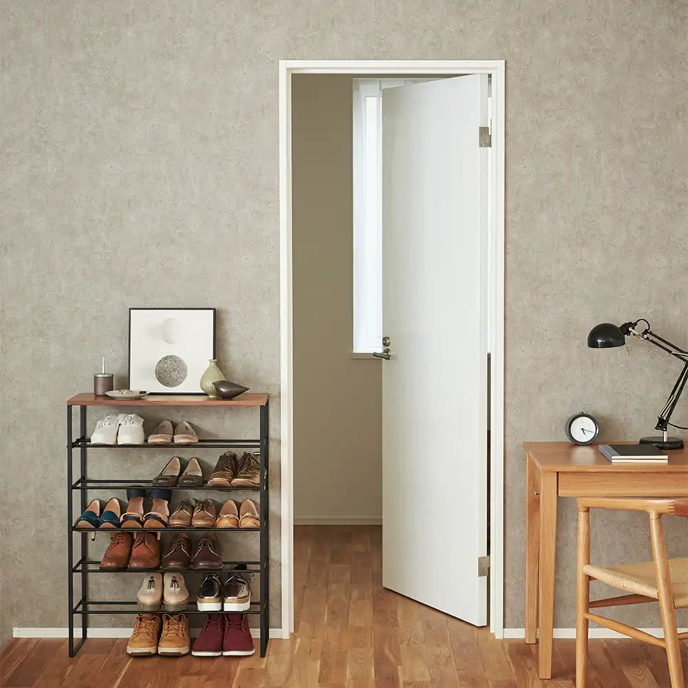 מעמד לנעליים 6 קומות TOWER שחור ועץ