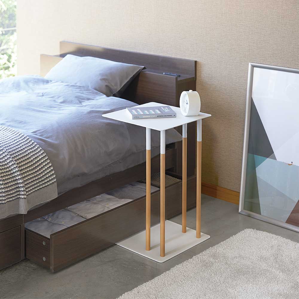 שולחן צד לבן ארוך