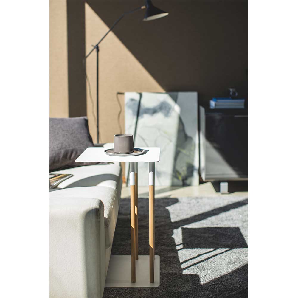 שולחן צד לבן ארוך