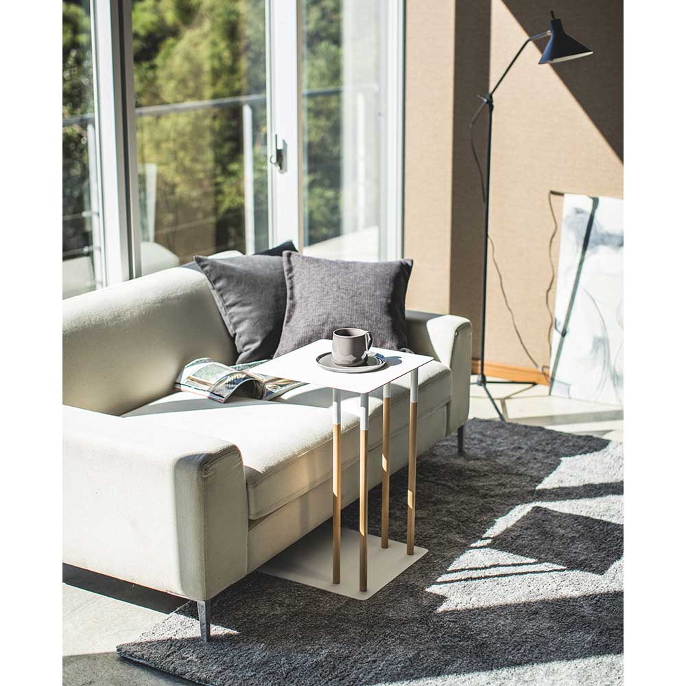 שולחן צד לבן ארוך